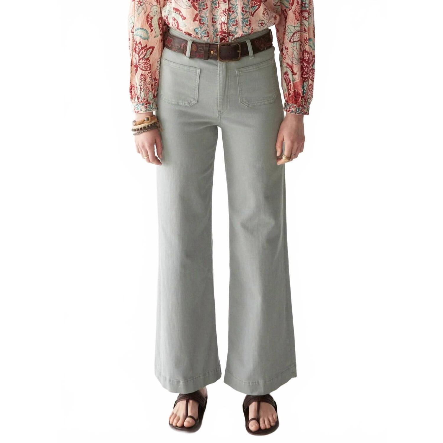 New Maison Hotel Heritage Edna Wide-Leg Pant In Dark Aqua